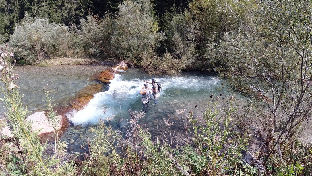 Torrente alpino con rapide e massi